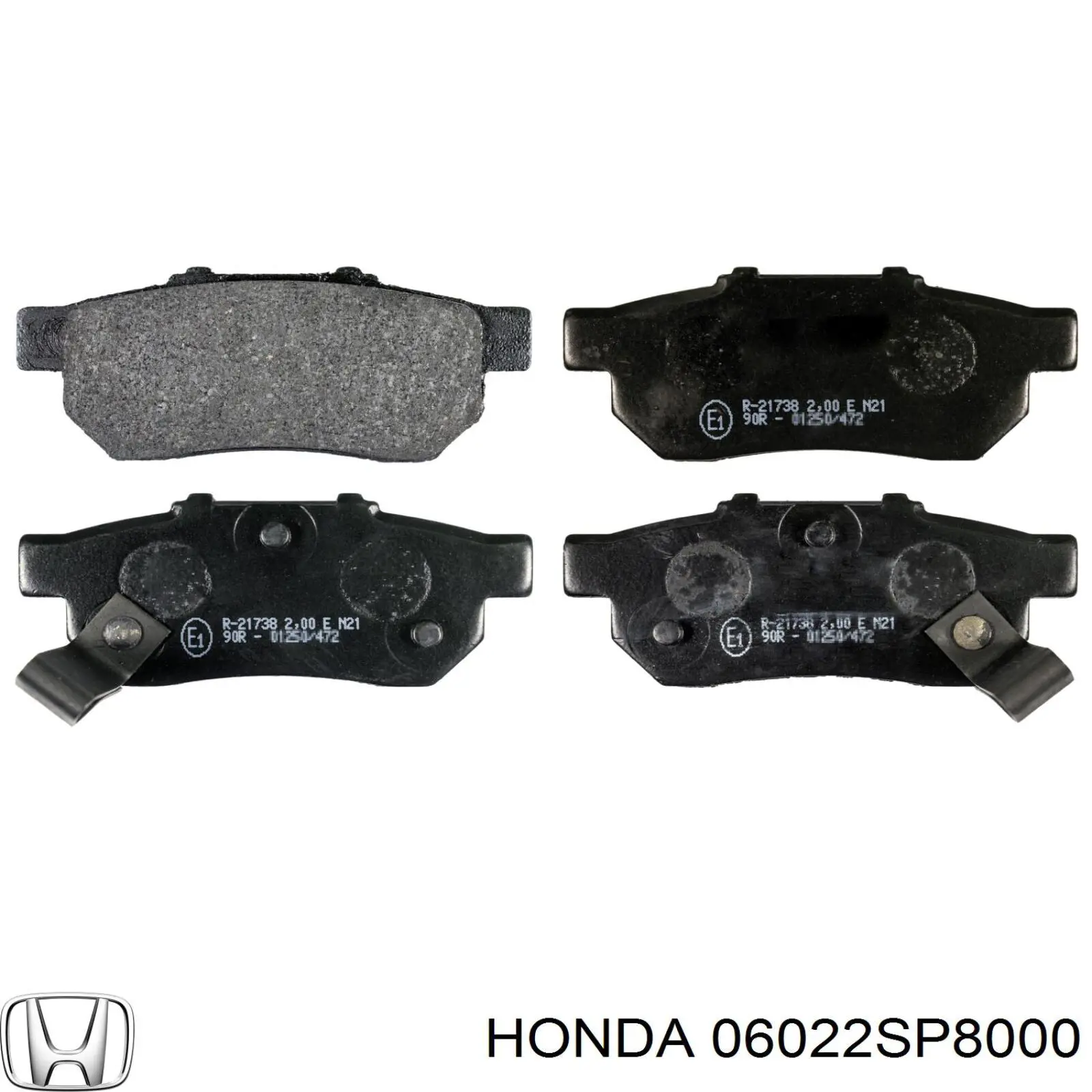 06022SP8000 Honda pastillas de freno traseras