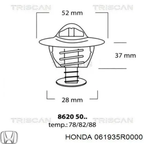 061935R0000 Honda termostato, refrigerante