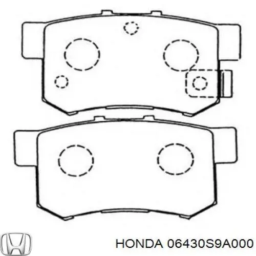 06430S9A000 Honda pastillas de freno traseras