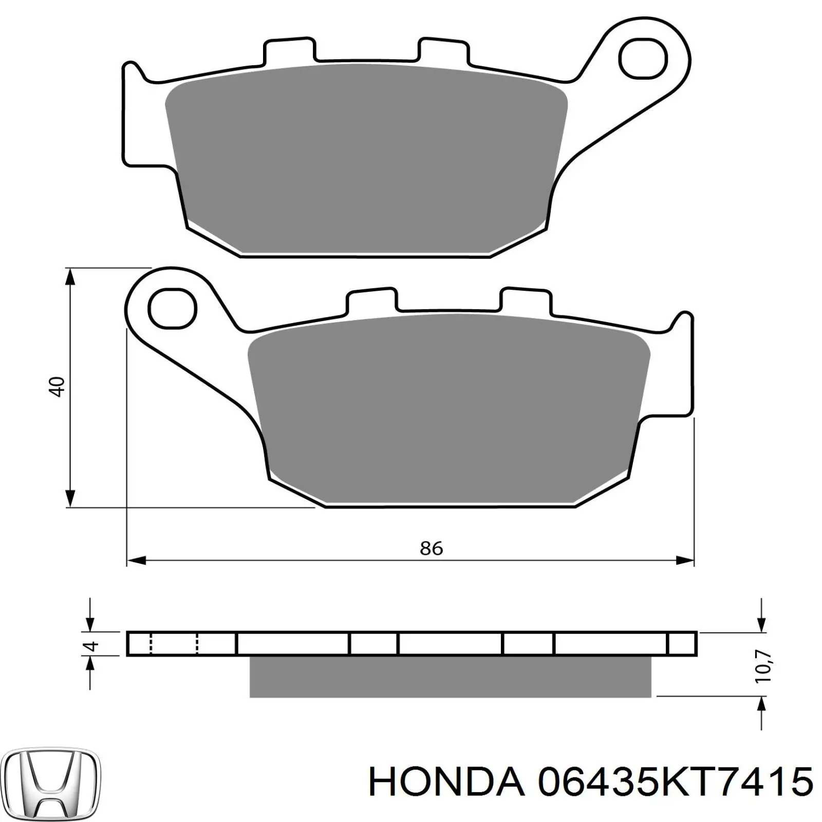 Pastillas traseras de freno Honda 06435KT7415 precio, desde 19,90 EUR