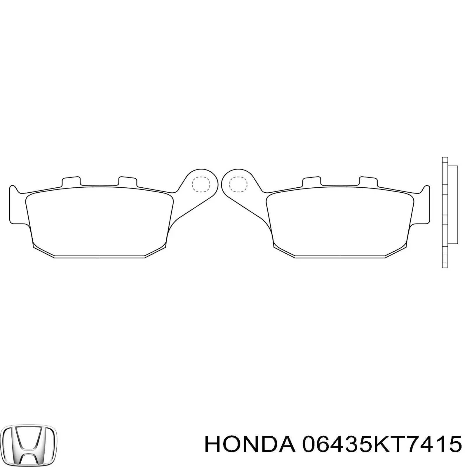 06435KT7415 Honda pastillas de freno traseras