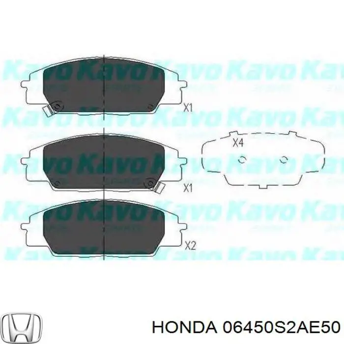 06450 S2A E50 Honda pastillas de freno delanteras