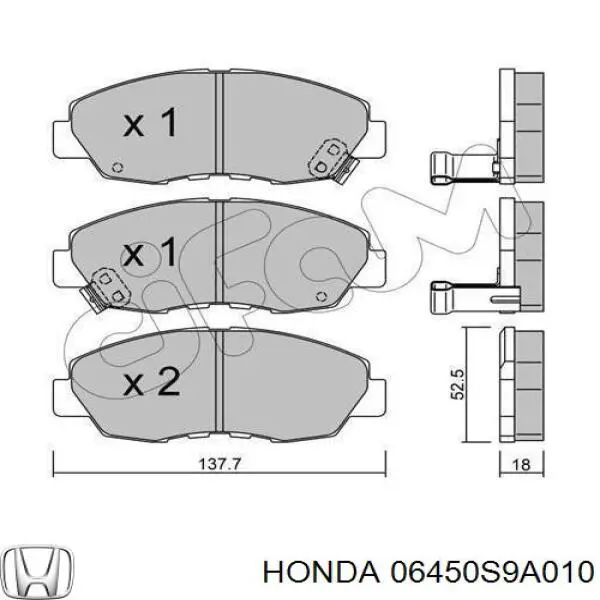 06450S9A010 Honda pastillas de freno delanteras