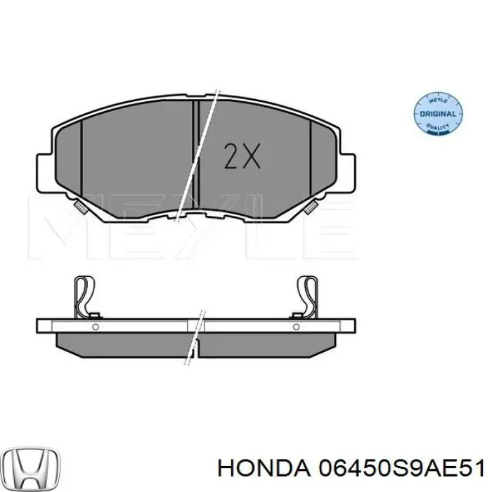 Pastillas de freno 06450S9AE51 Honda