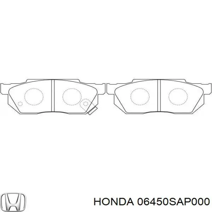 06450SAP000 Honda pastillas de freno delanteras