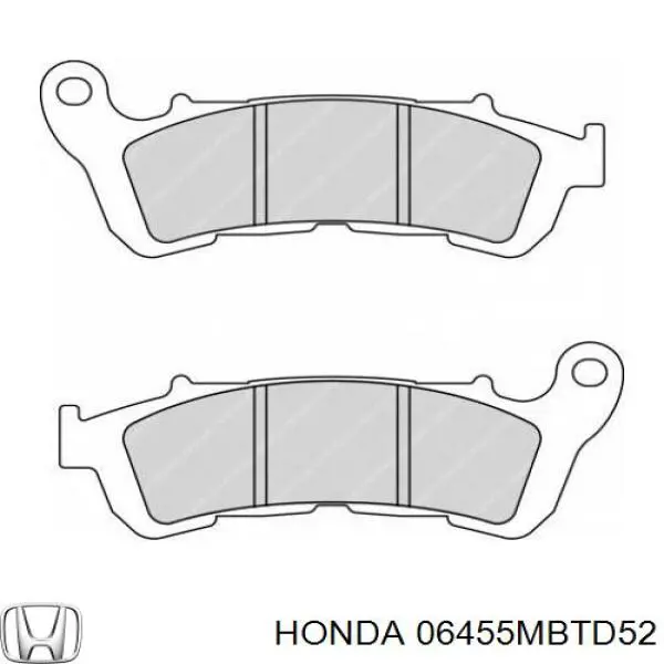 06455MBTD52 Honda pastillas de freno delanteras