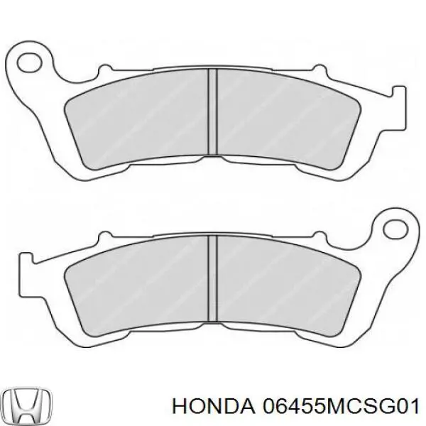 06455MCSG01 Honda pastillas de freno delanteras