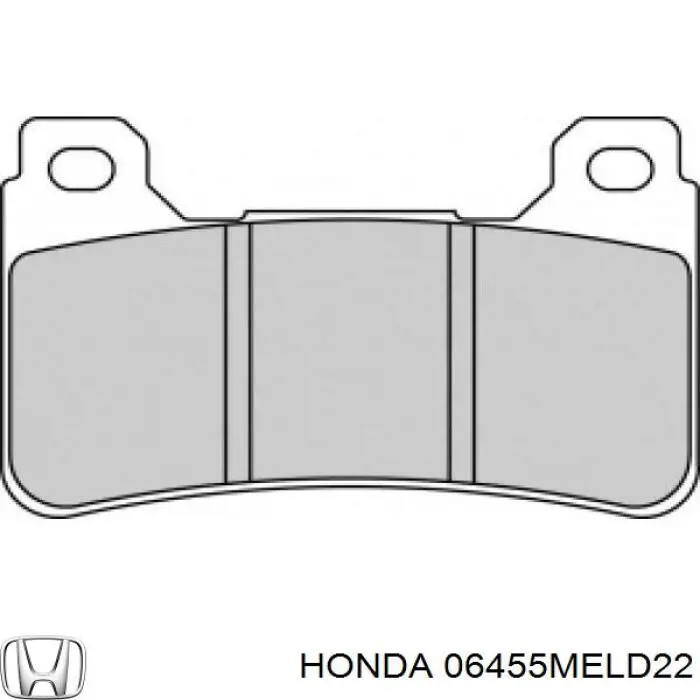 06455MELD22 Honda pastillas de freno delanteras