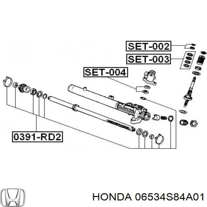 Comprar 06534S84A01 Honda Kit de reparación, mecanismo dirección