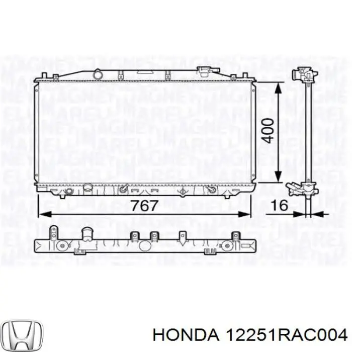 12251RAC004 Honda junta de culata