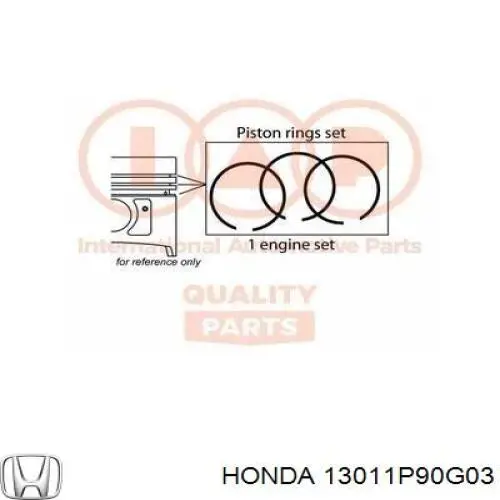 Juego de anillos de pistón, motor, STD para Honda Civic (EJ9, EK1)
