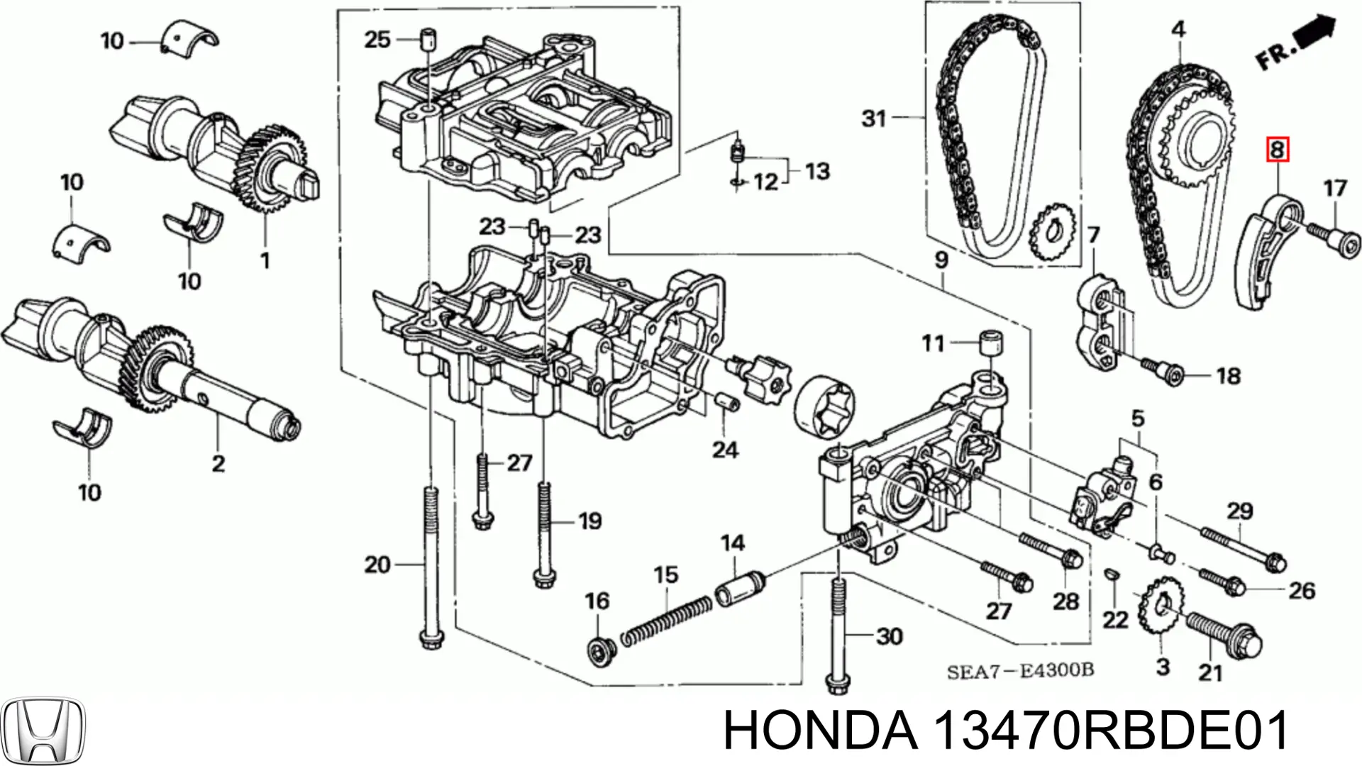 13470RBDE01 Honda