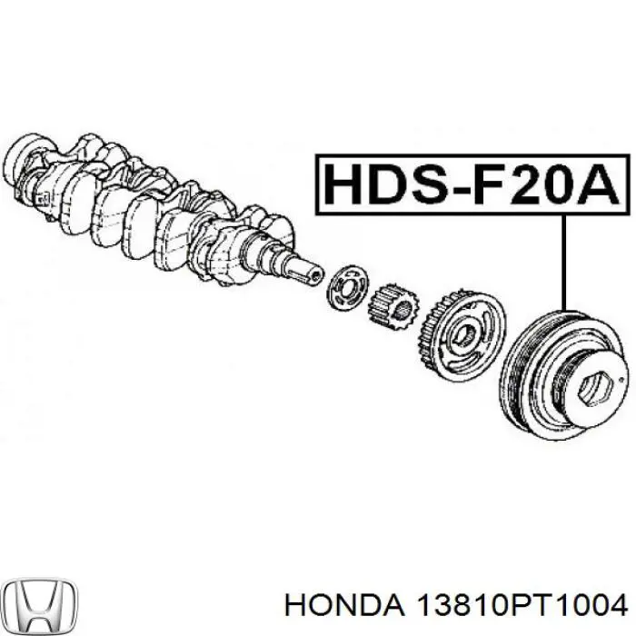 13810PT1004 Honda polea, cigüeñal