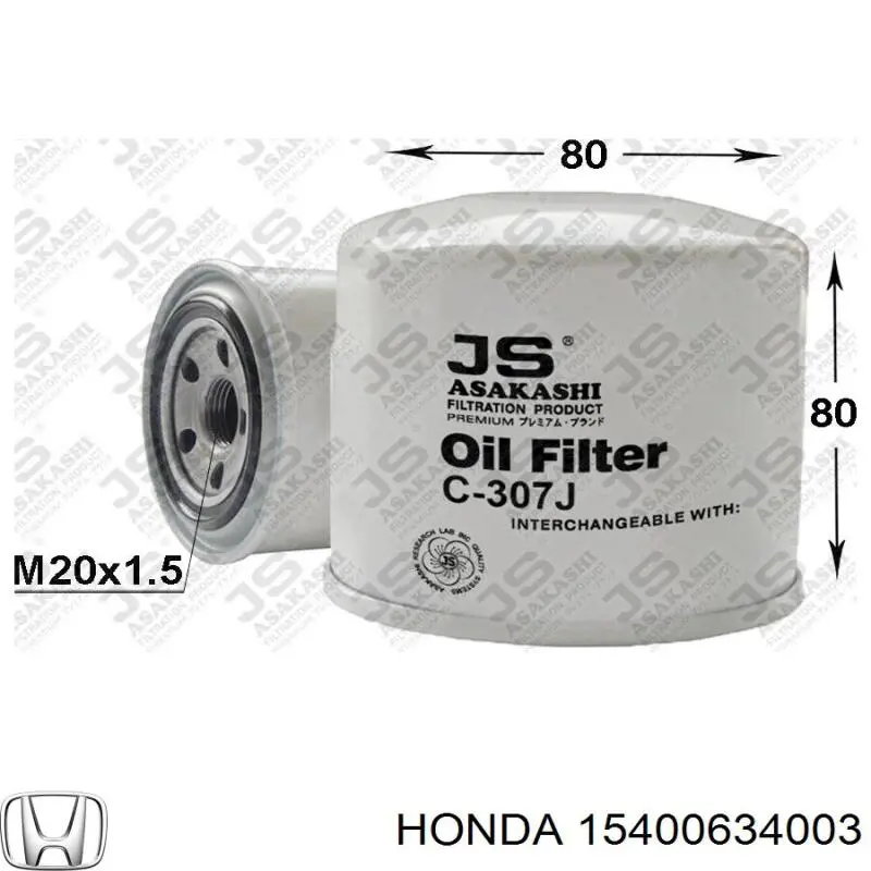 Filtro de aceite 15400634003 Honda