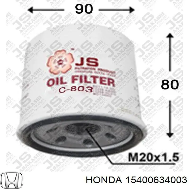 15400634003 Honda Filtro aceite