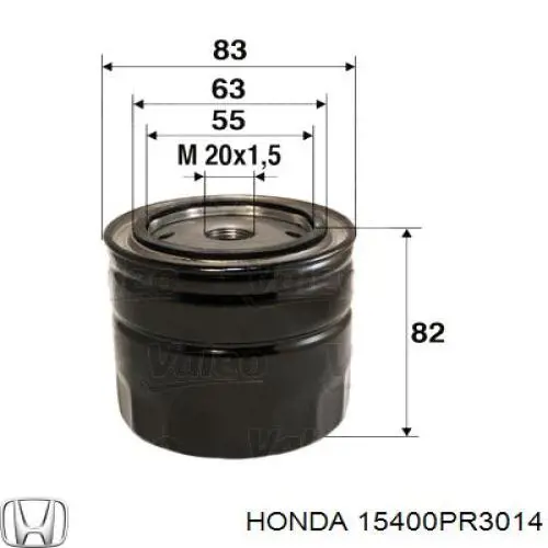 Filtro de aceite Honda 15400PR3014 precio, desde 6,03 EUR
