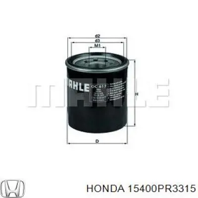 Filtro de aceite 15400PR3315 Honda