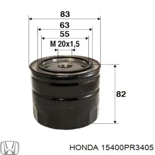 15400PR3405 Honda filtro de aceite