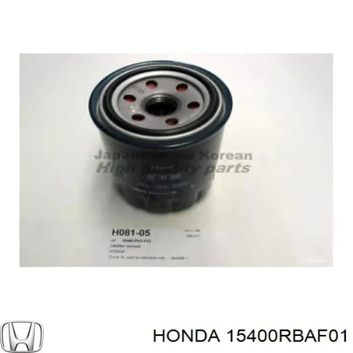 Comprar 15400RBAF01 Honda Filtros de aceite