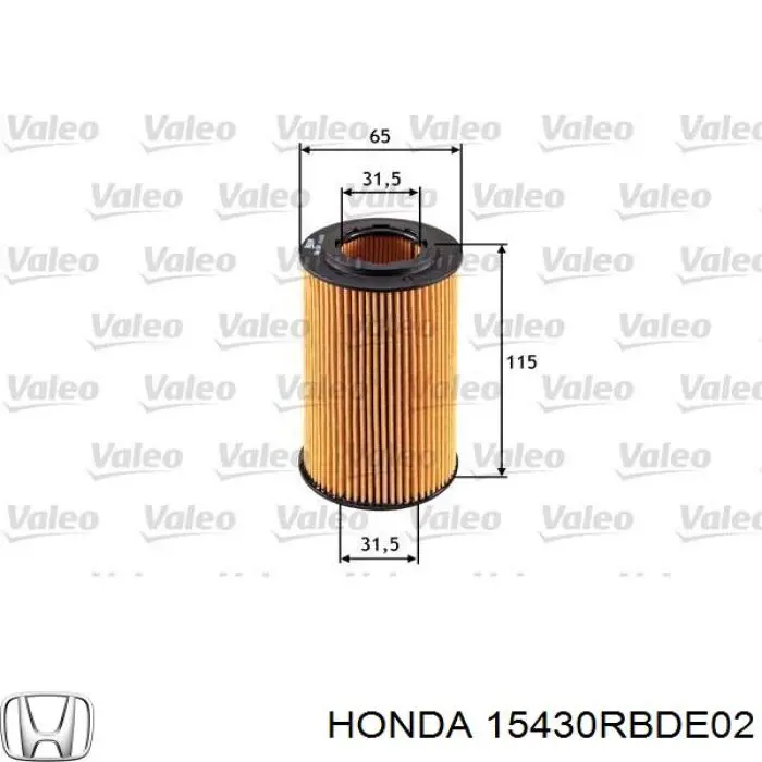 15430RBDE02 Honda Filtro aceite