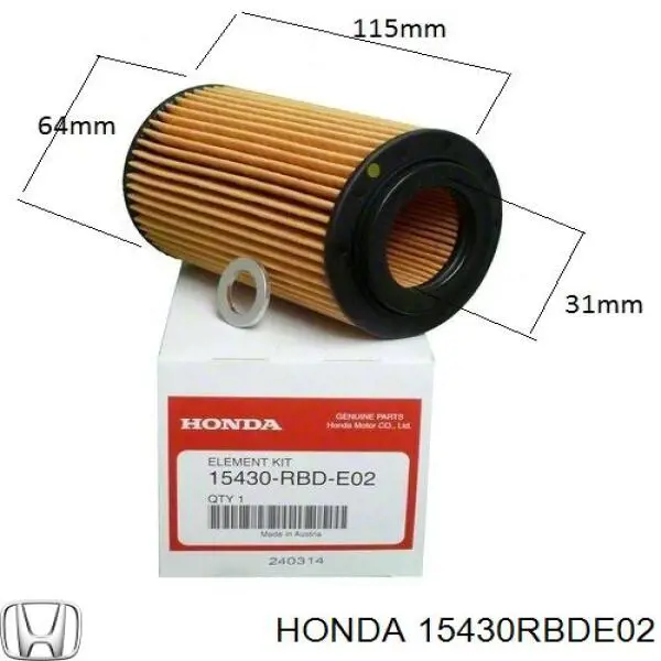 Comprar 15430RBDE02 Honda Filtros de aceite