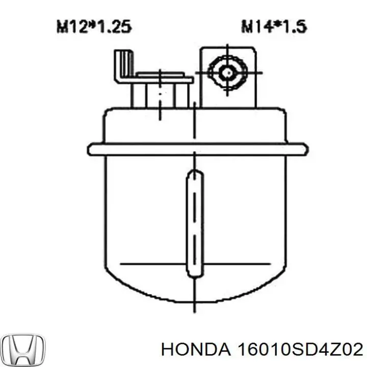 16010SD4Z02 Honda filtro de combustible