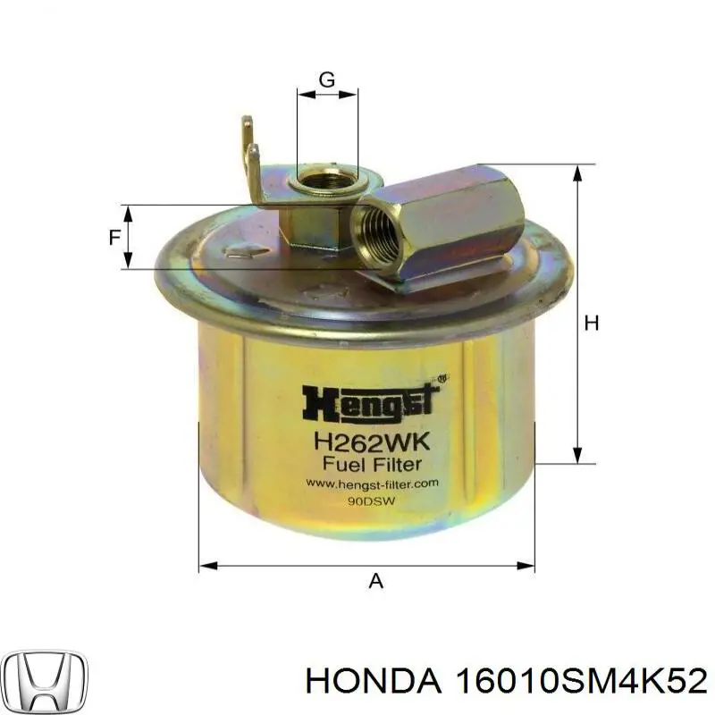 16010SM4K52 Honda filtro de combustible