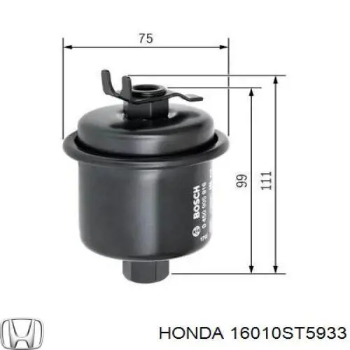 Filtro combustible Honda Civic 6 EJ9, EK3/4