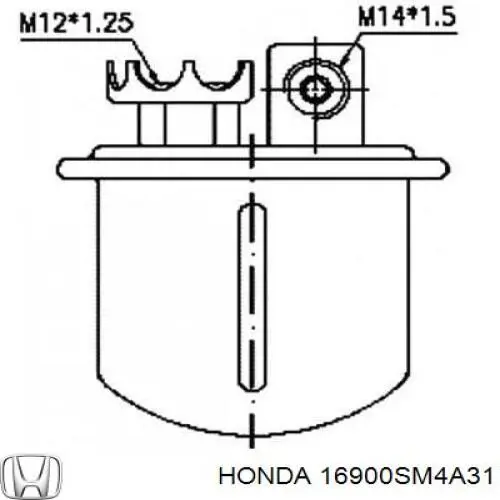 Filtro de combustible 16900SM4A31 Honda