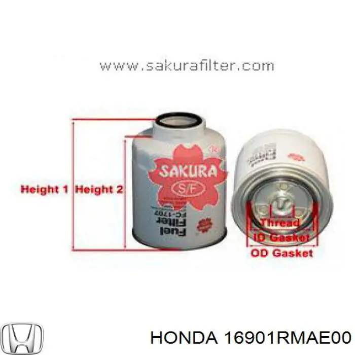 Comprar 16901RMAE00 Honda Filtro diesel