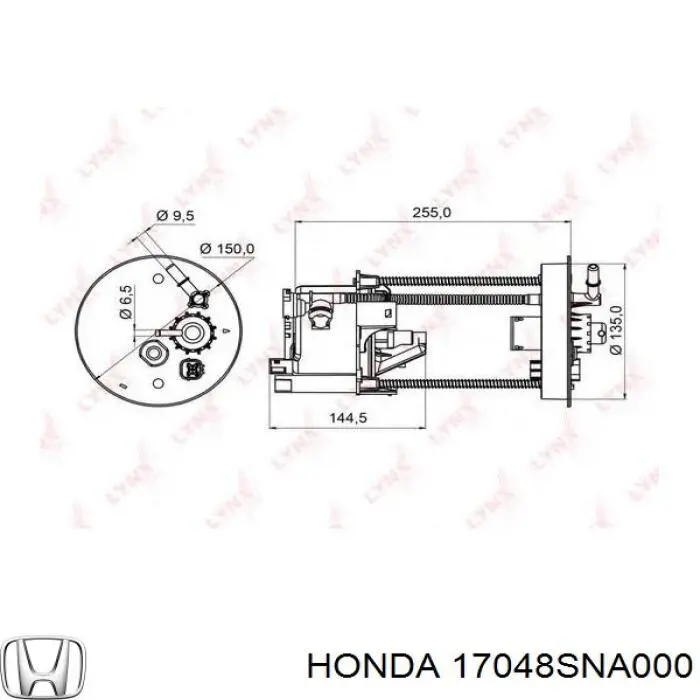 17048SNA000 Honda filtro combustible