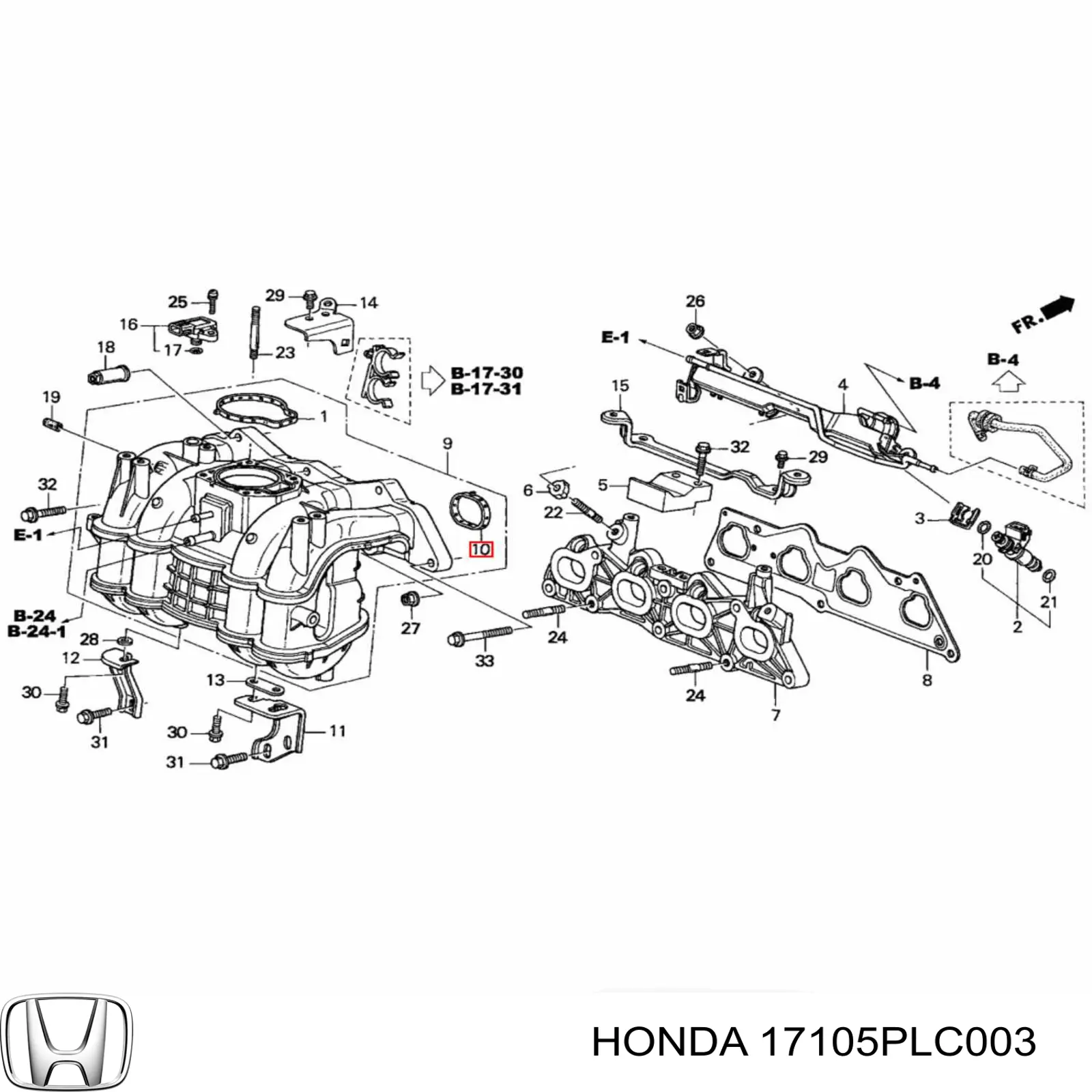 Junta de colector de admisión Honda 17105PLC003 precio, desde 7,28 EUR