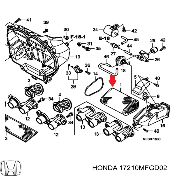 HFA1618 Hiflofiltro Filtro de aire de motor