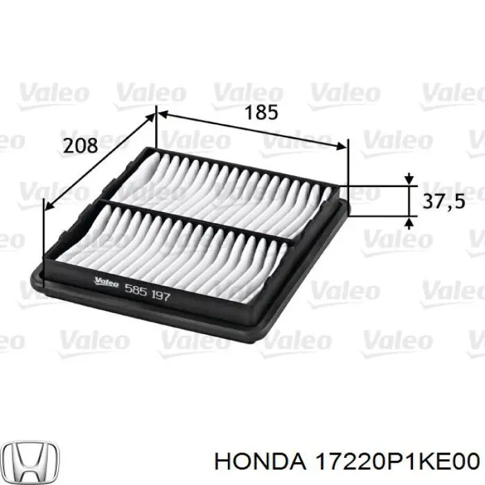 Comprar 17220P1KE00 Honda Filtro de aire