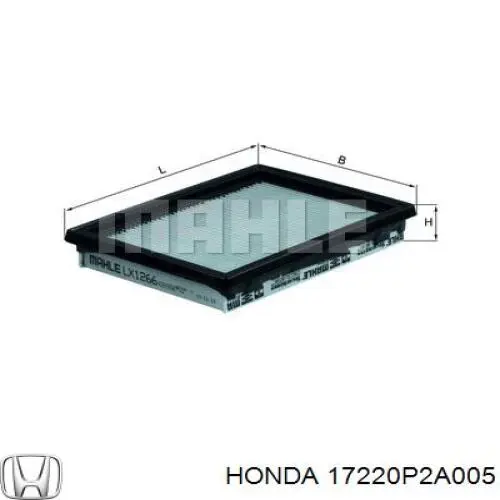 17220P2A005 Honda filtro de aire