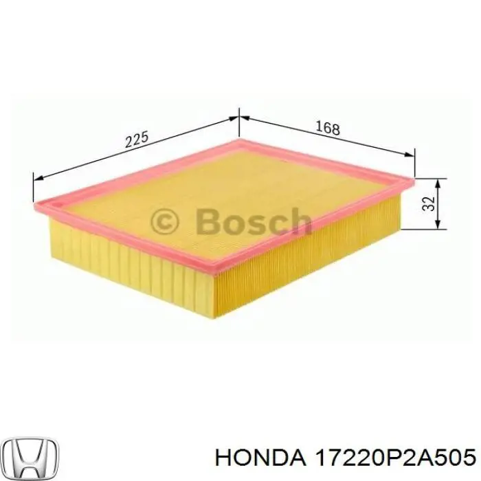 17220P2A505 Honda filtro de aire