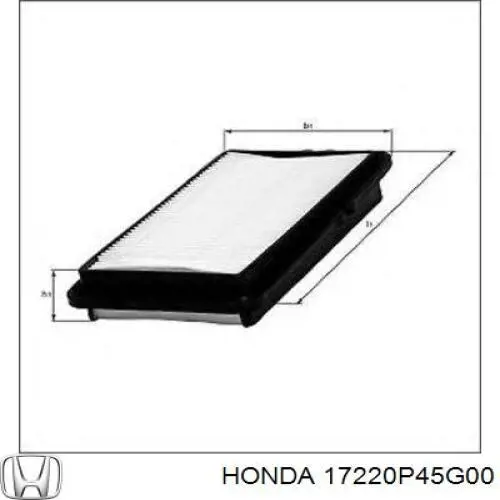 Filtro de aire 17220P45G00 Honda