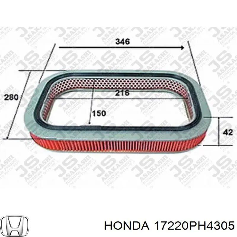 17220PH4305 Honda filtro de aire