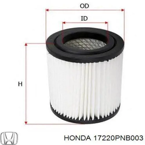 El filtro de aire Honda 17220PNB003 precio, desde 13,31 EUR