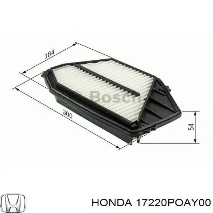 17220POAY00 Honda filtro de aire