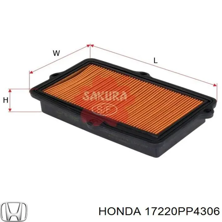 17220PP4306 Honda filtro de aire