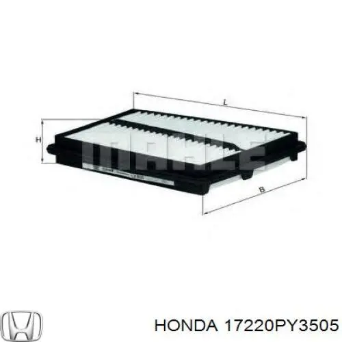 17220PY3505 Honda filtro de aire