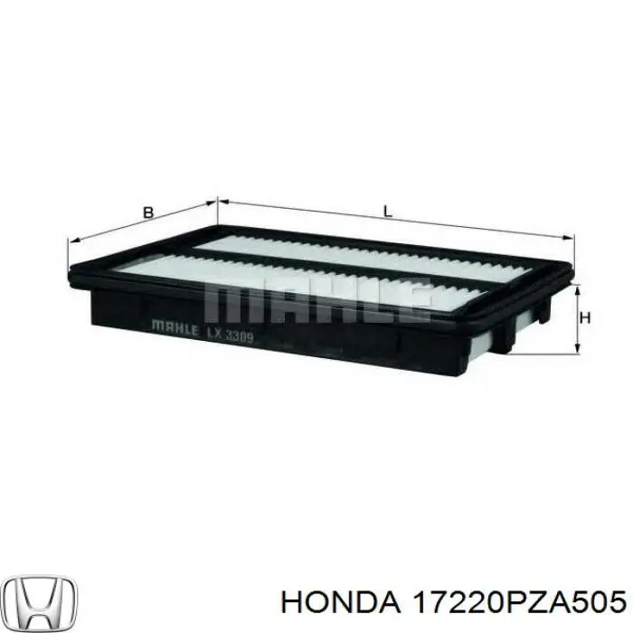 17220PZA505 Honda filtro de aire