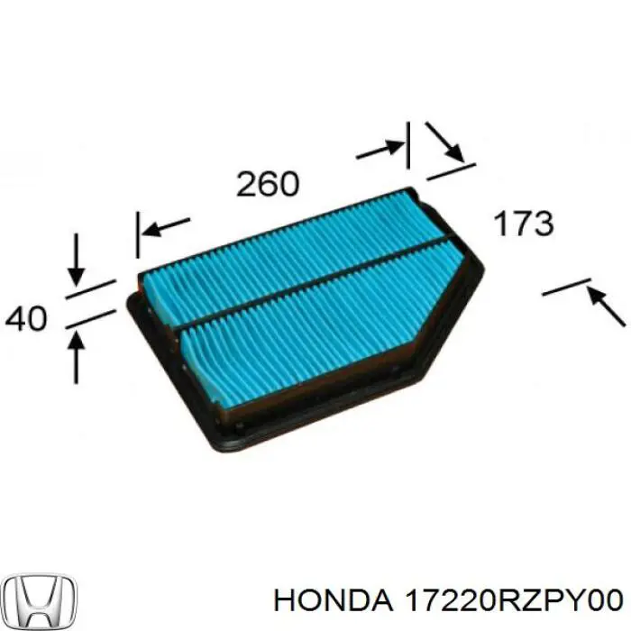 Comprar 17220RZPY00 Honda Filtro de aire