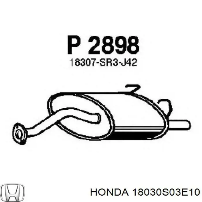 Silencioso trasero para Honda Civic (EG)