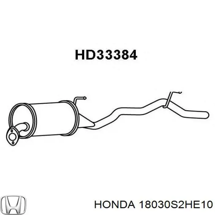 18030S2HE10 Honda silenciador posterior