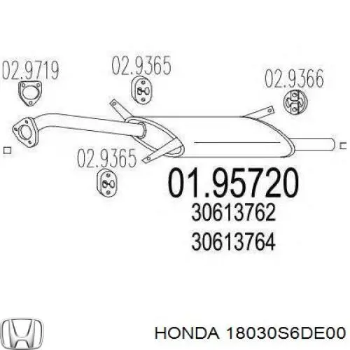 18030S5SE00 Honda Silenciador trasero