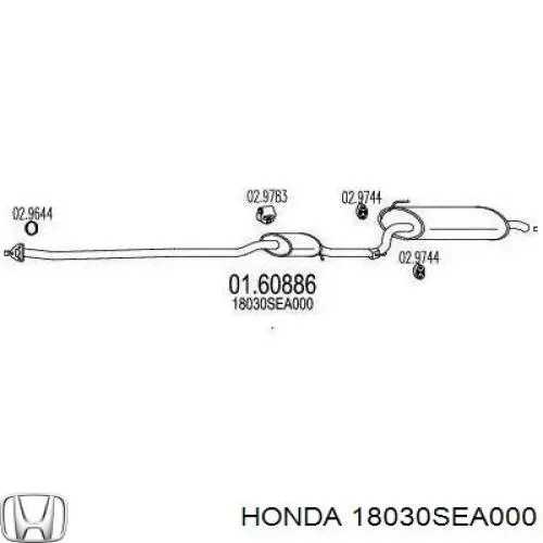 Silenciador trasero Honda 18030SEA000 precio, desde 547,20 EUR