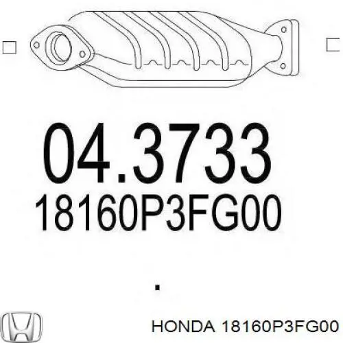 Comprar 18160P3FG00 Honda Catalizador
