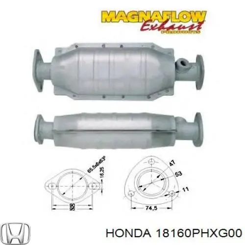 Catalizador 18160P1JE00 Honda